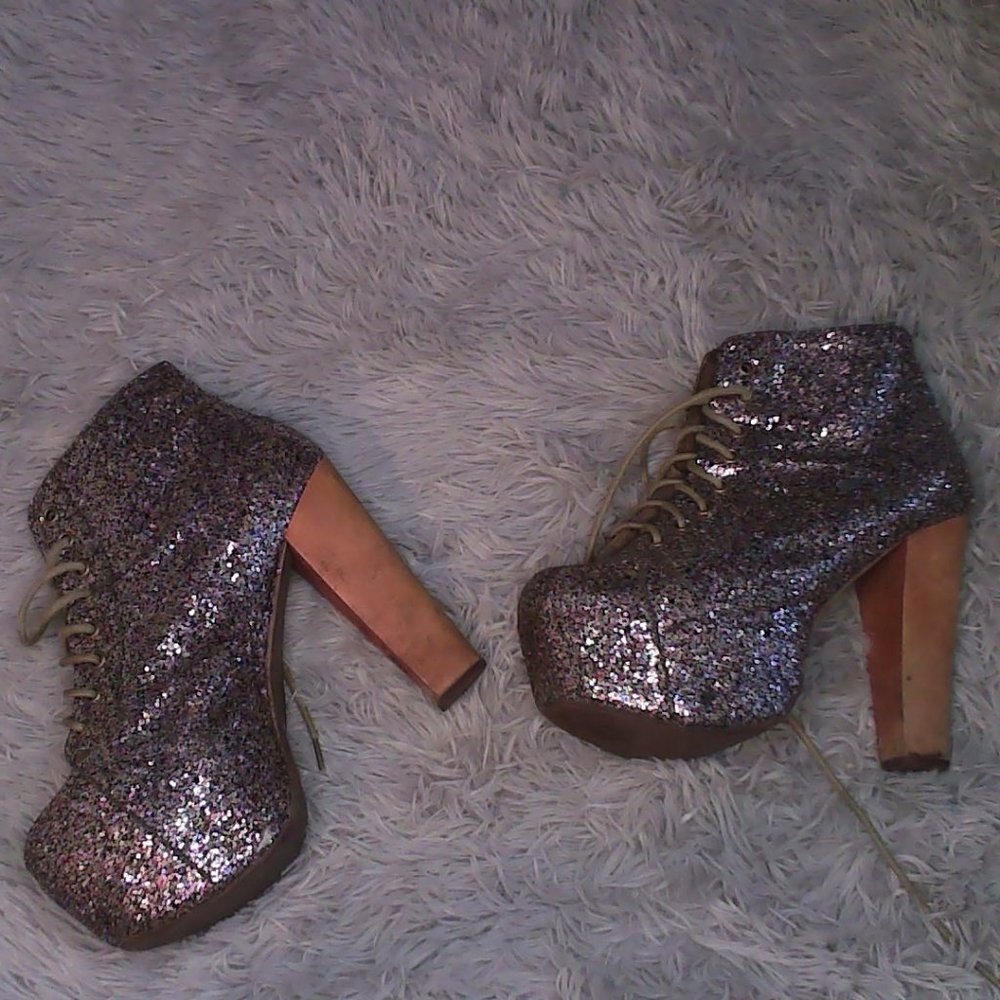 jeffree campbell glitter platforms